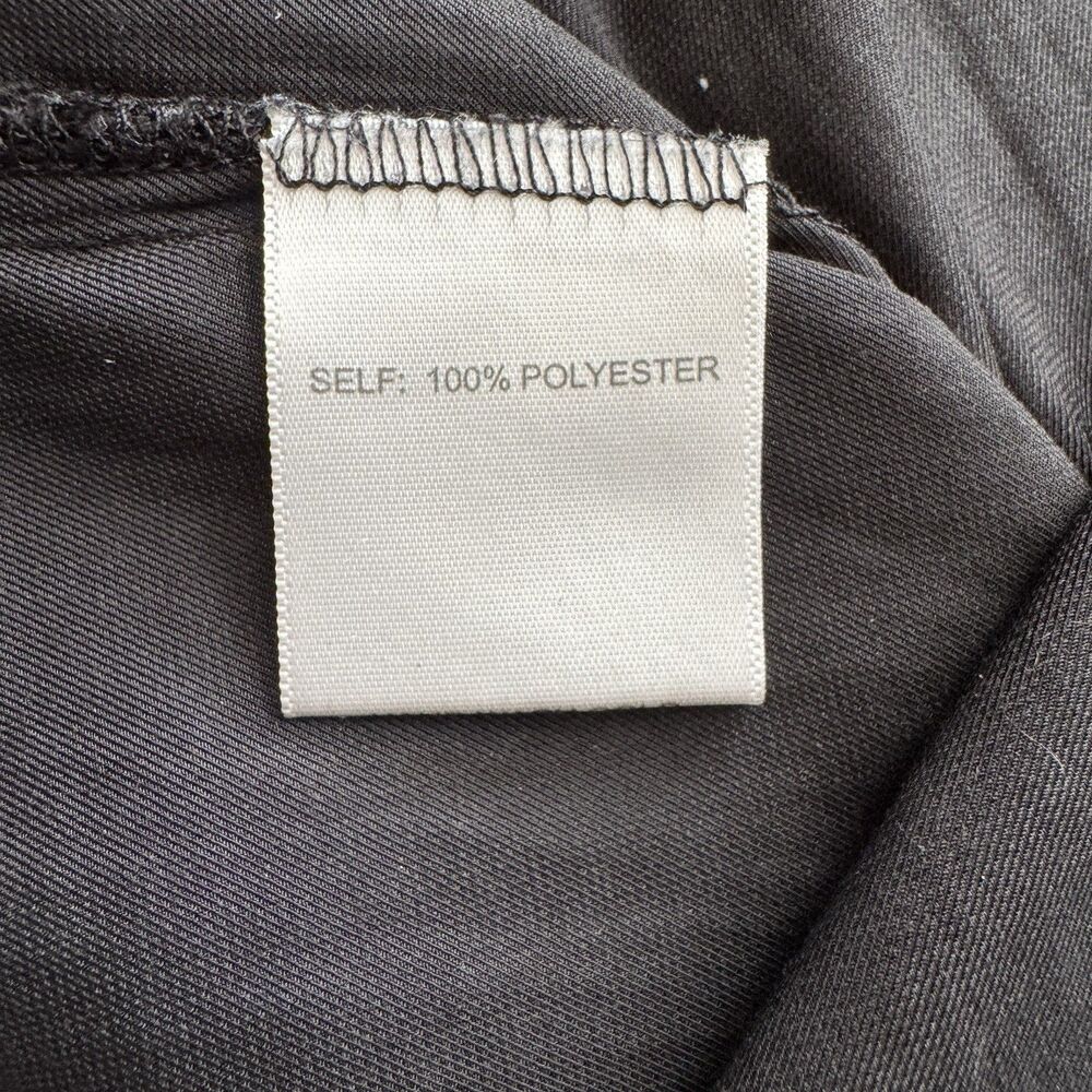 Rose + Olive Blouse Women L Charcoal Gray Ruffle Button Front Boho Romantic Top - Picture 6 of 7